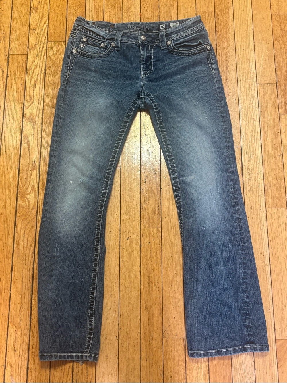 Miss Me Women's Boot Cut Jeans in Dark Wash Blue